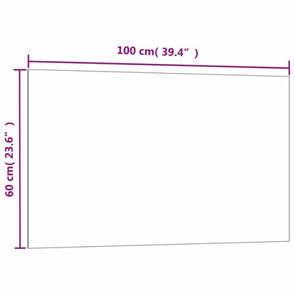 Magneetbord wandgemonteerd 100x60 cm gehard glas wit