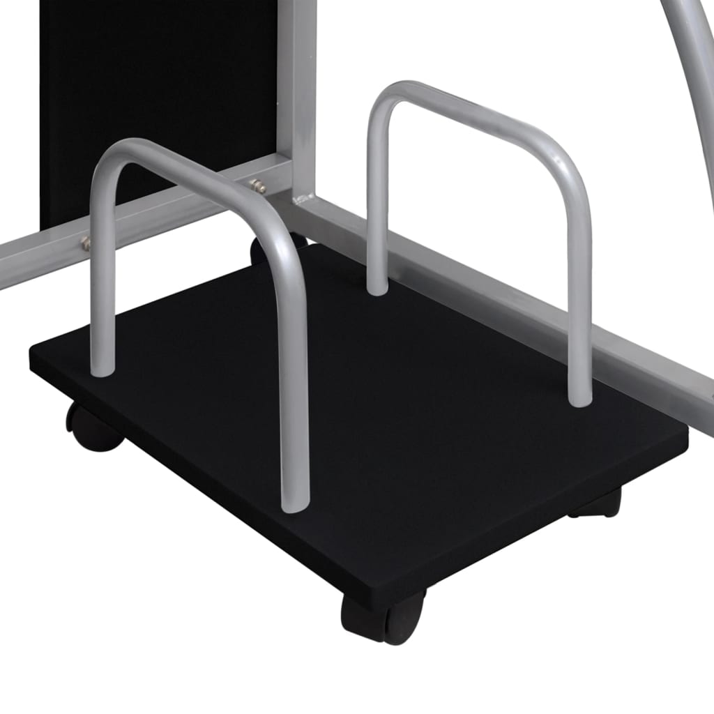 Computerbureau 110x52x88,5 cm bewerkt hout zwart