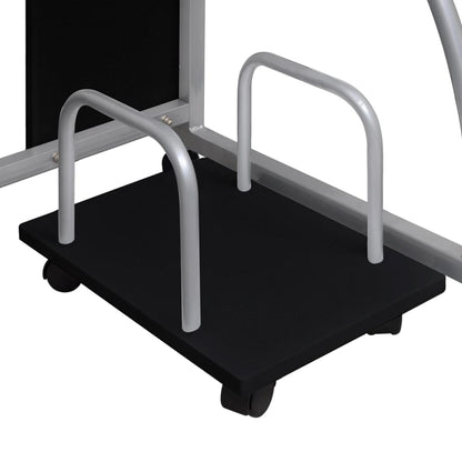 Computerbureau 110x52x88,5 cm bewerkt hout zwart