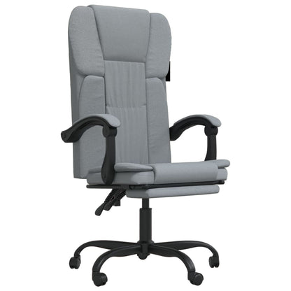 Office chair adjustable fabric light gray