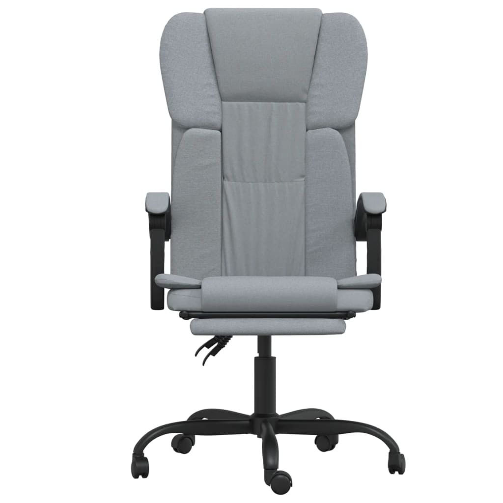 Office chair adjustable fabric light gray