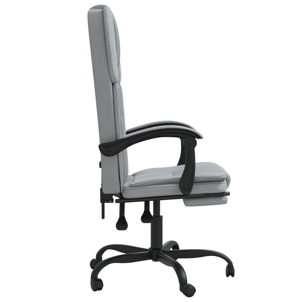 Office chair adjustable fabric light gray