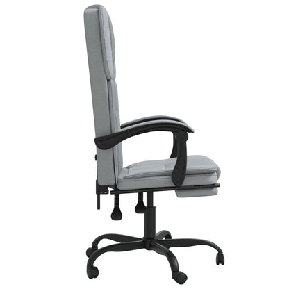 Office chair adjustable fabric light gray