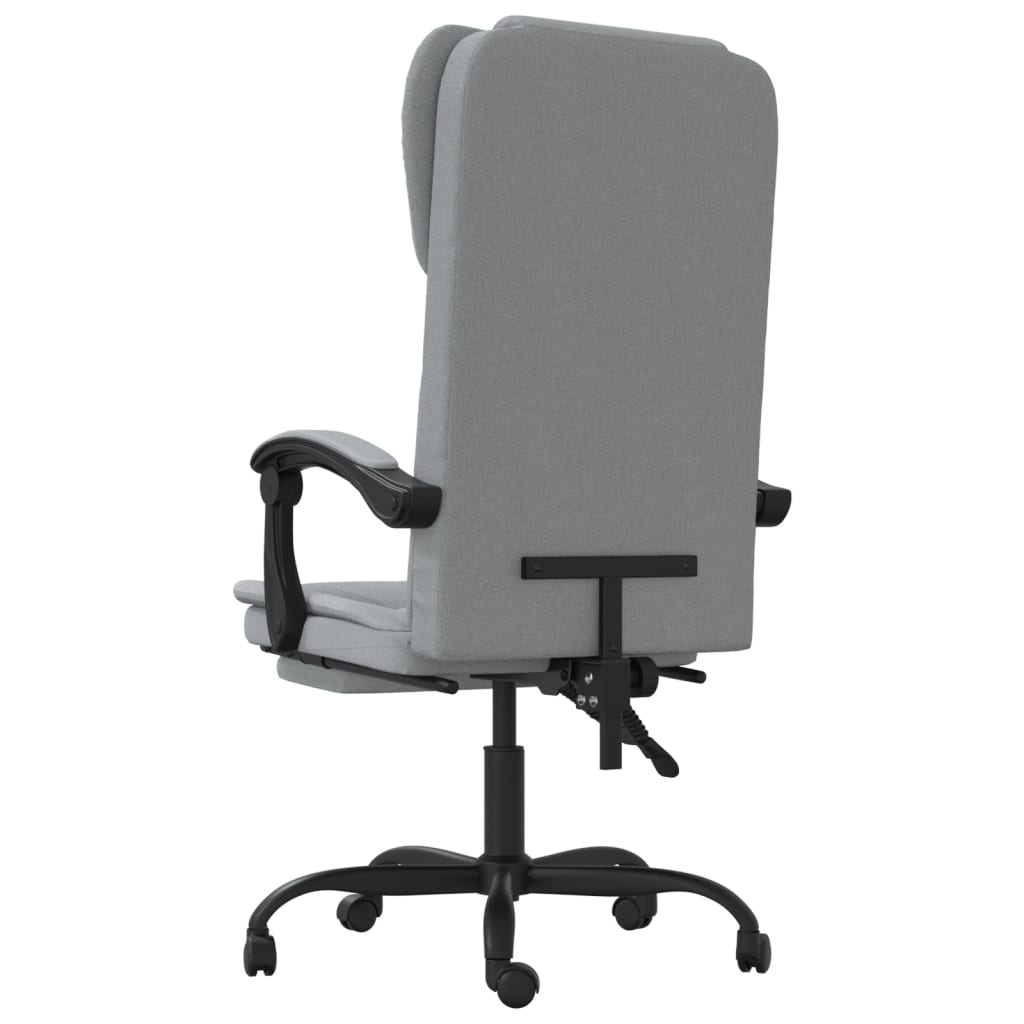 Office chair adjustable fabric light gray