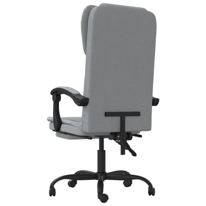 Office chair adjustable fabric light gray