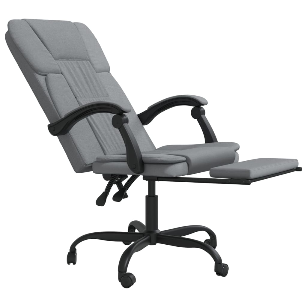 Office chair adjustable fabric light gray