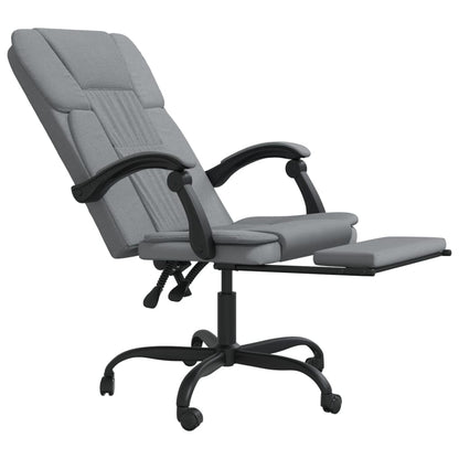 Office chair adjustable fabric light gray