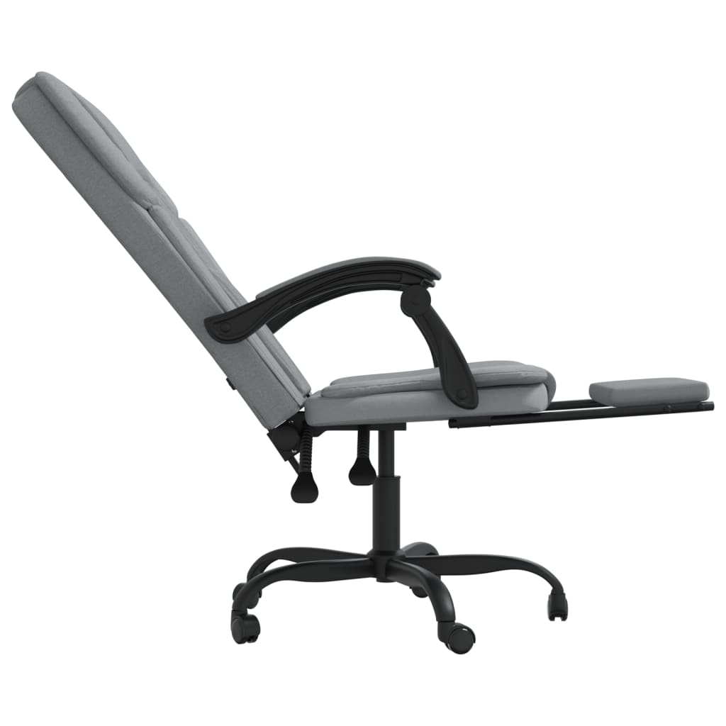 Office chair adjustable fabric light gray