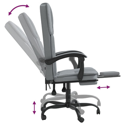Office chair adjustable fabric light gray