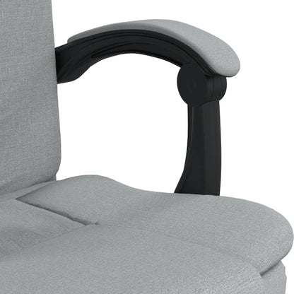 Office chair adjustable fabric light gray