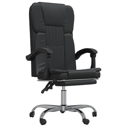 Office chair adjustable artificial leather black