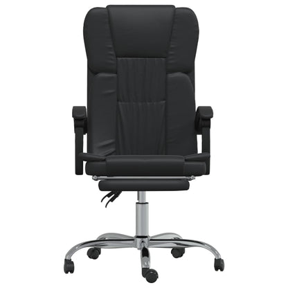 Office chair adjustable artificial leather black