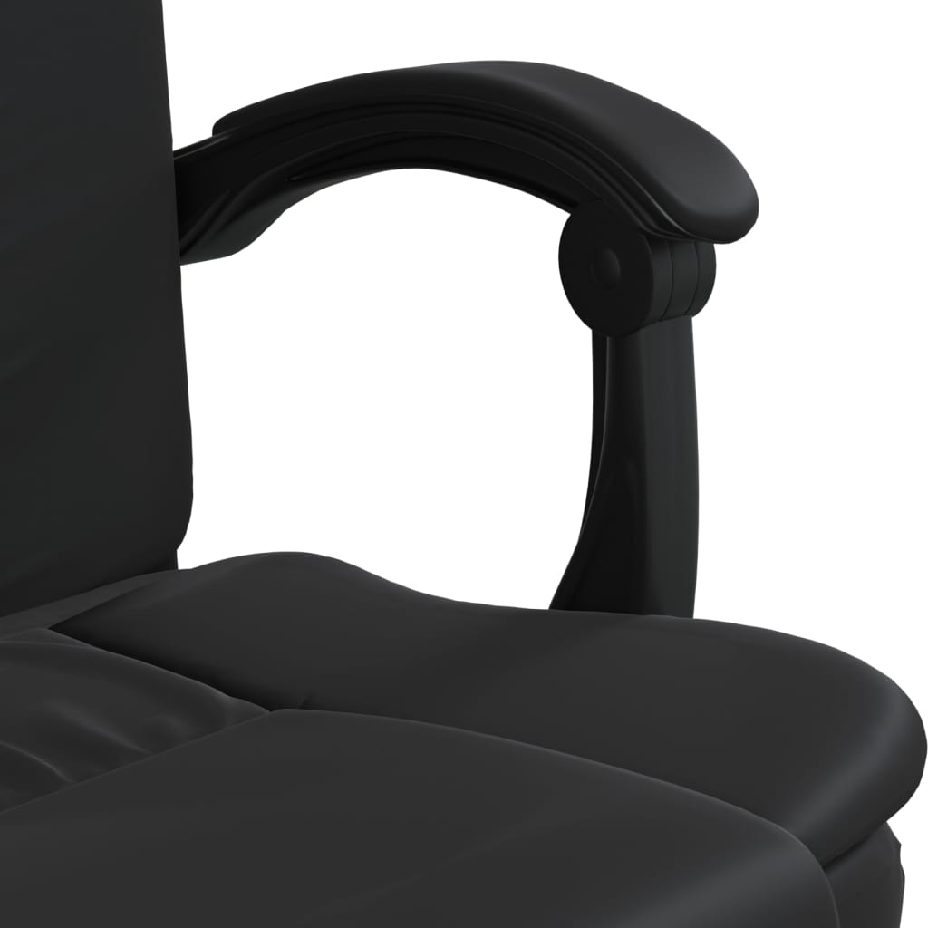Office chair adjustable artificial leather black