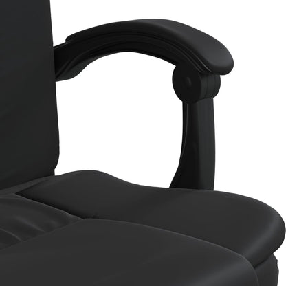 Office chair adjustable artificial leather black