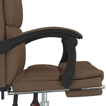 Kantoorstoel verstelbaar stof bruin