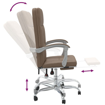 Kantoorstoel verstelbaar stof bruin