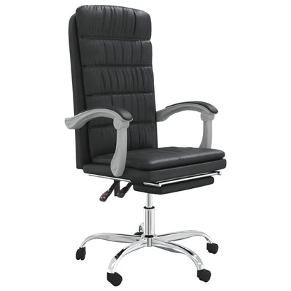 Office chair adjustable artificial leather black