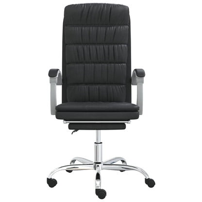 Office chair adjustable artificial leather black