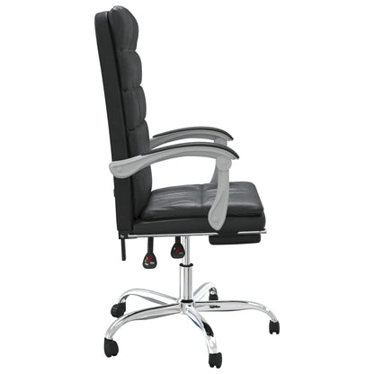 Office chair adjustable artificial leather black