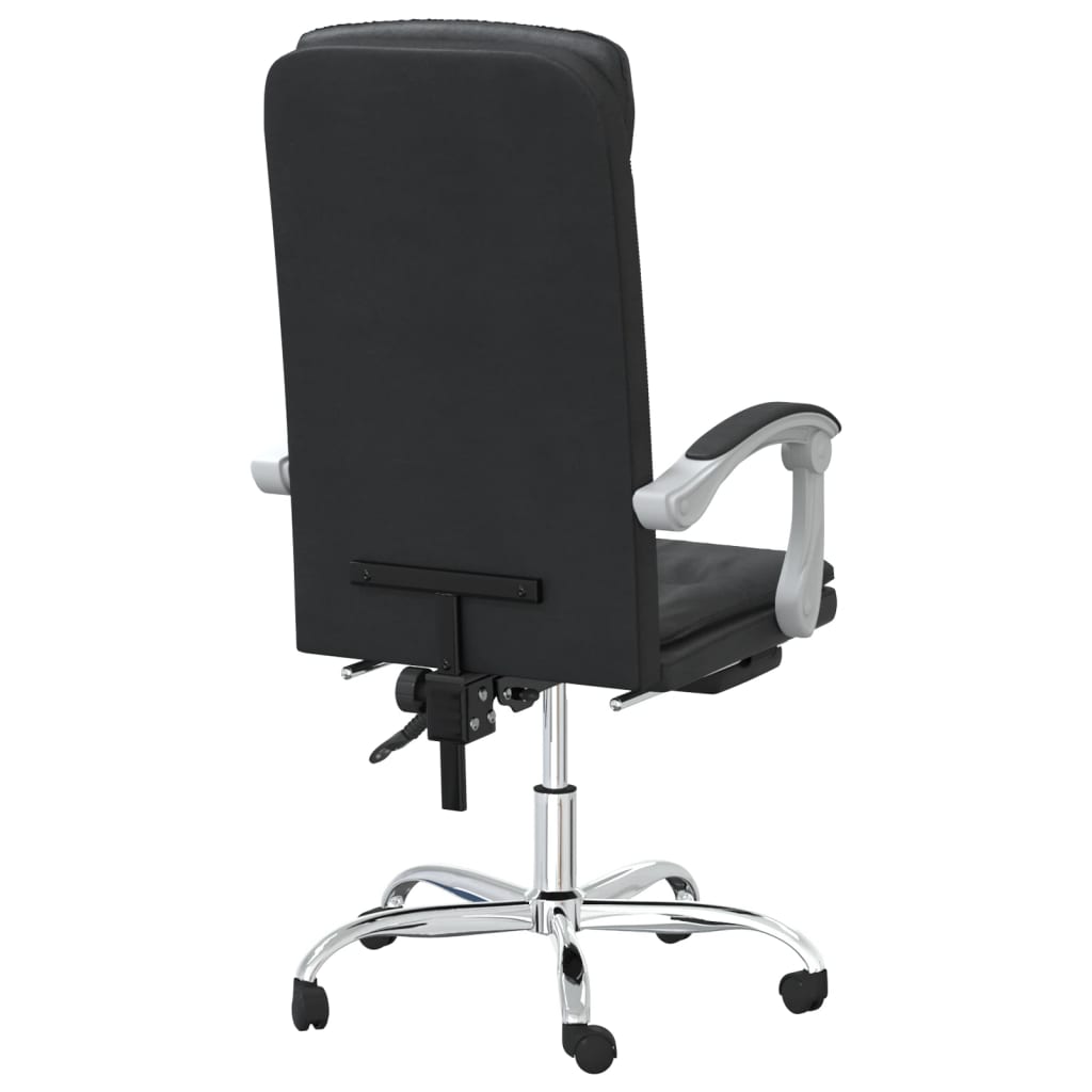 Office chair adjustable artificial leather black