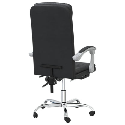 Office chair adjustable artificial leather black