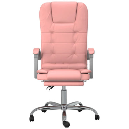 Office chair massage adjustable artificial leather pink