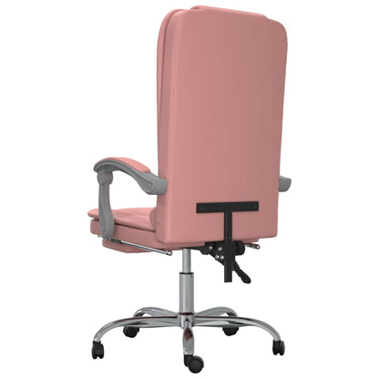 Office chair massage adjustable artificial leather pink