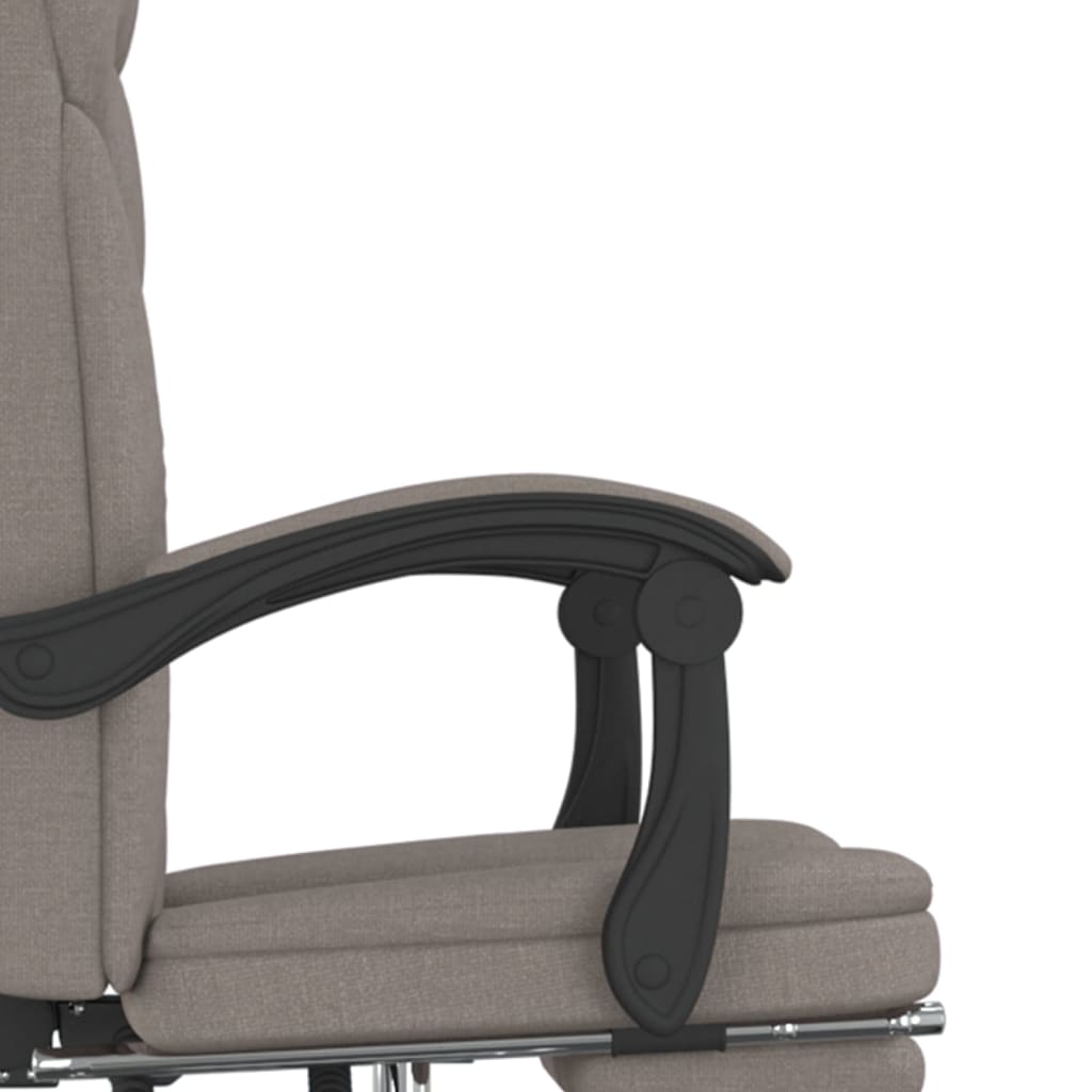 Kantoorstoel verstelbaar stof taupe