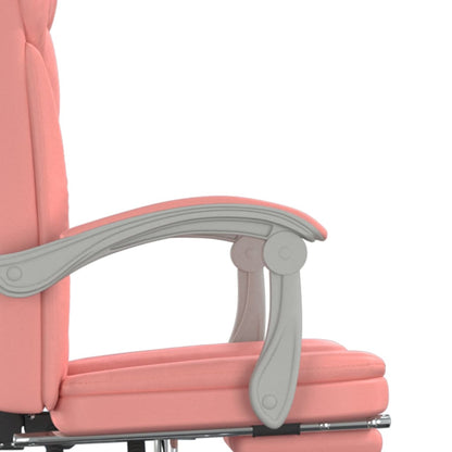 Office chair adjustable artificial leather pink