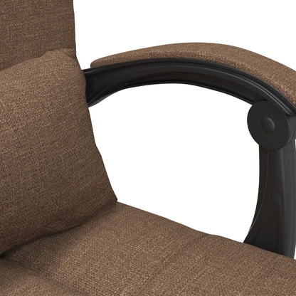 Kantoorstoel massage verstelbaar stof bruin