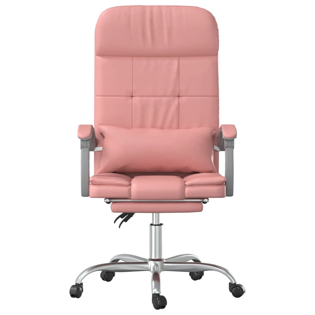 Office chair massage adjustable artificial leather pink