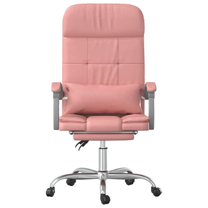 Office chair massage adjustable artificial leather pink
