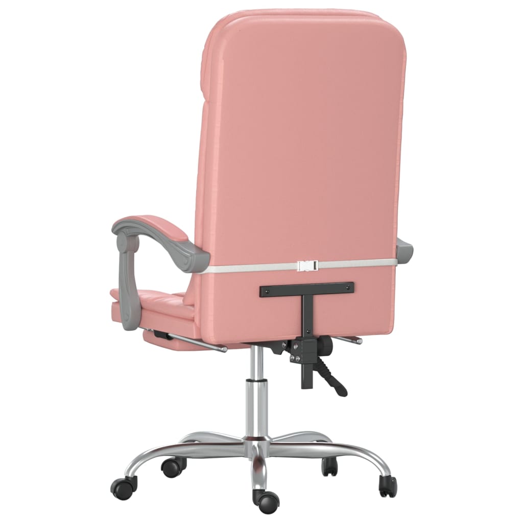 Office chair massage adjustable artificial leather pink