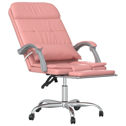 Office chair massage adjustable artificial leather pink