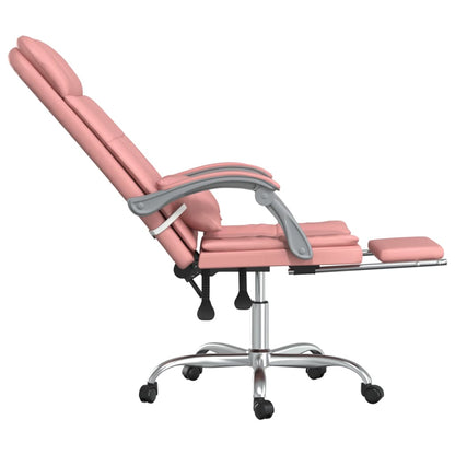 Office chair massage adjustable artificial leather pink