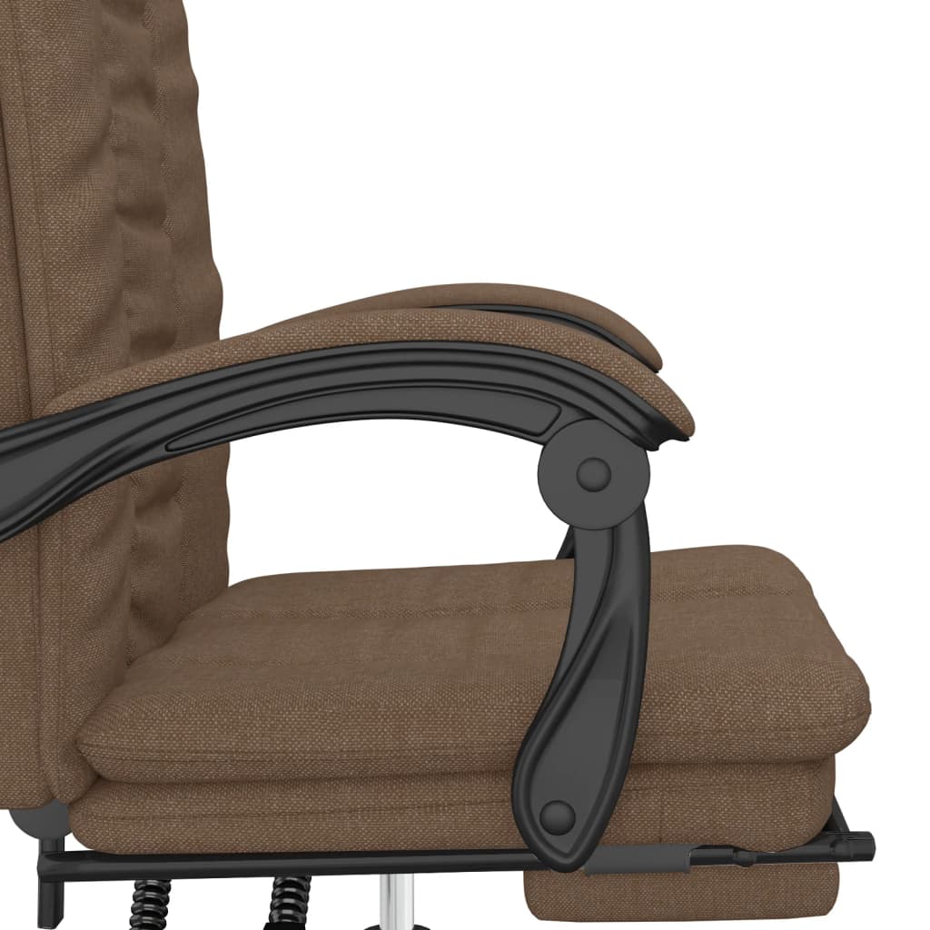 Kantoorstoel verstelbaar stof bruin