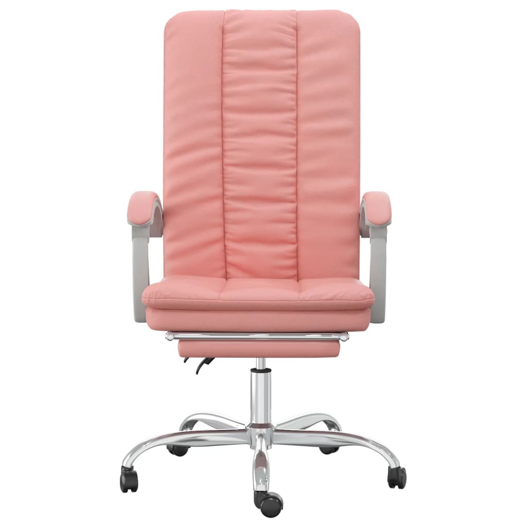 Office chair adjustable artificial leather pink