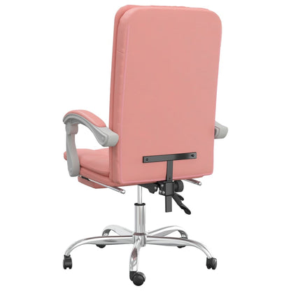 Office chair adjustable artificial leather pink