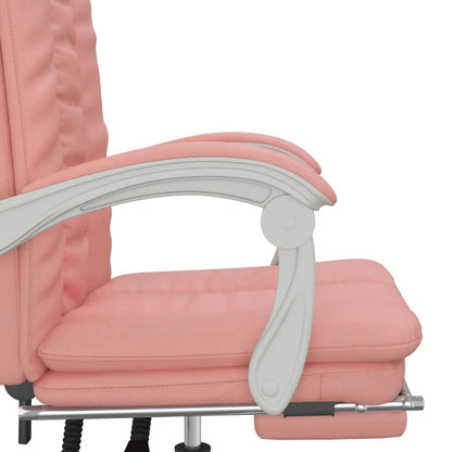 Office chair adjustable artificial leather pink