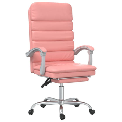 Office chair massage adjustable artificial leather pink