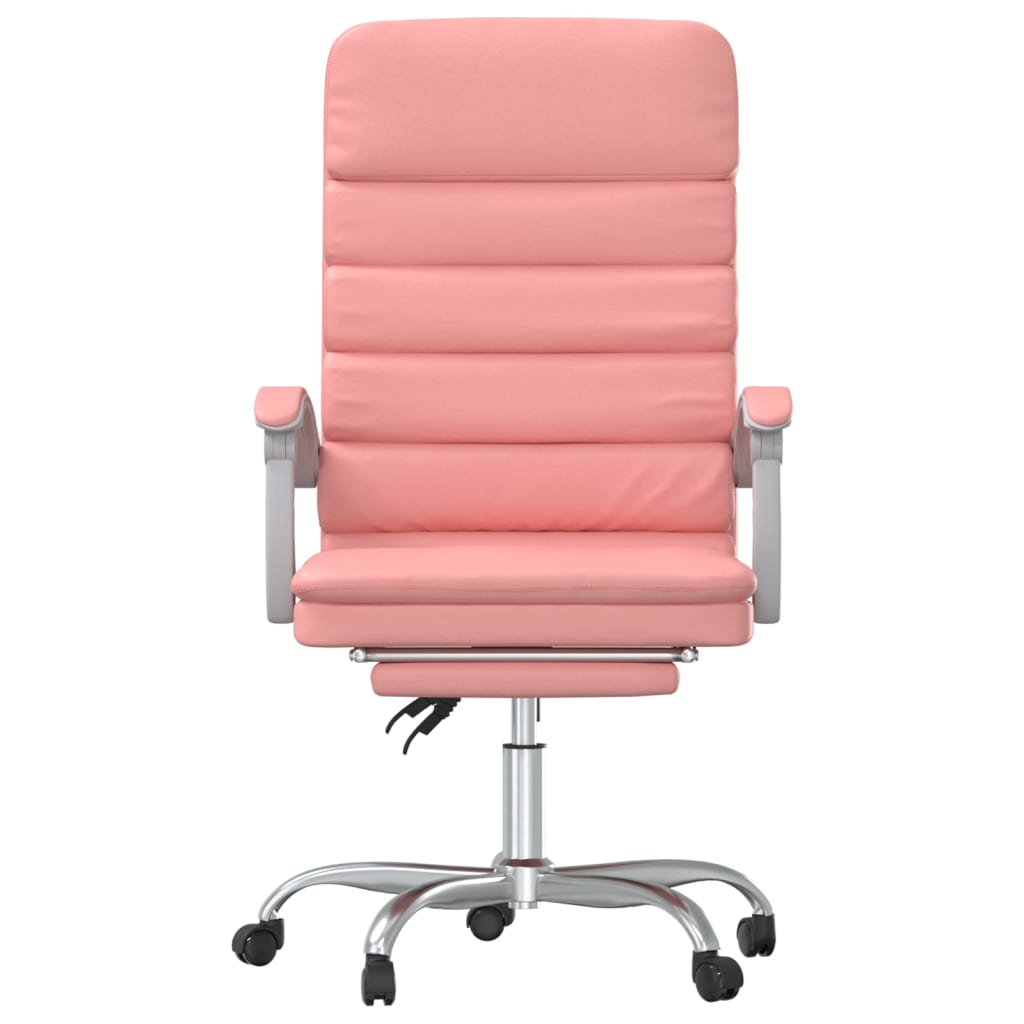 Office chair massage adjustable artificial leather pink