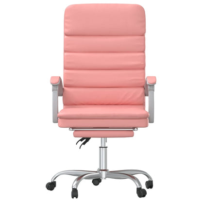 Office chair massage adjustable artificial leather pink
