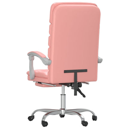 Office chair massage adjustable artificial leather pink