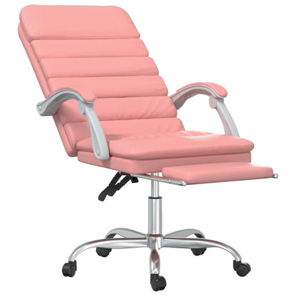 Office chair massage adjustable artificial leather pink