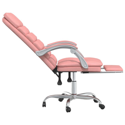 Office chair massage adjustable artificial leather pink