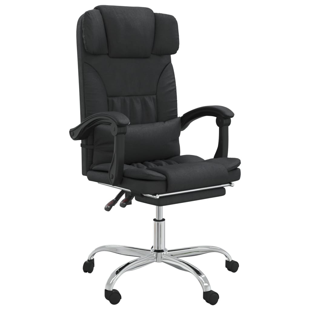 Office chair massage adjustable artificial leather black