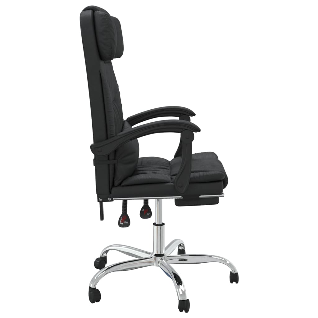 Office chair massage adjustable artificial leather black