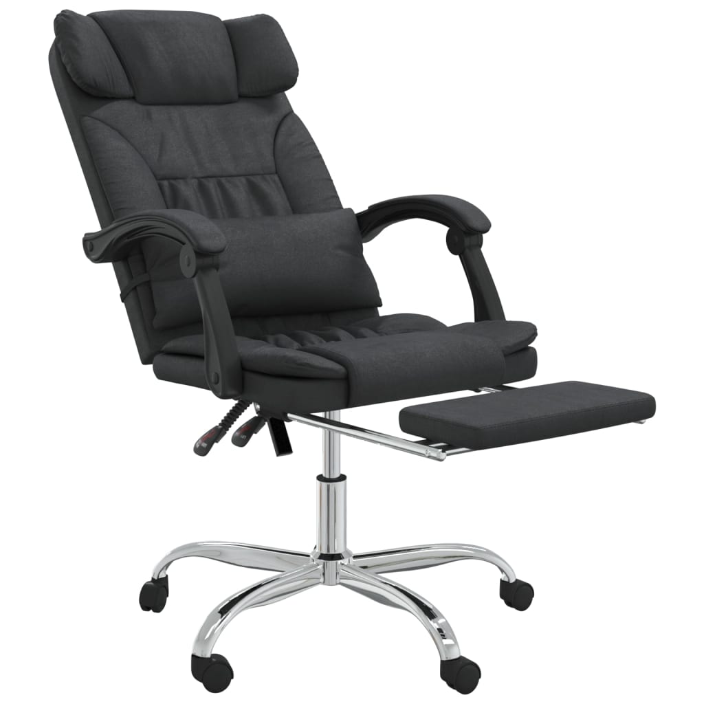 Office chair massage adjustable artificial leather black