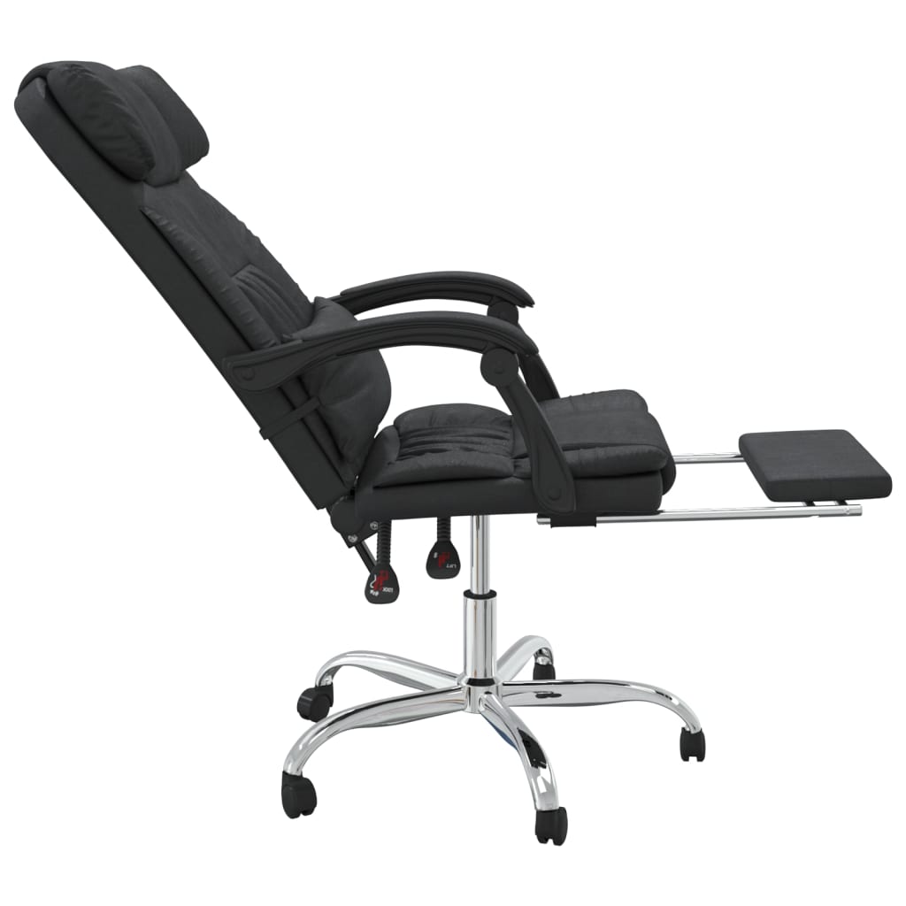 Office chair massage adjustable artificial leather black