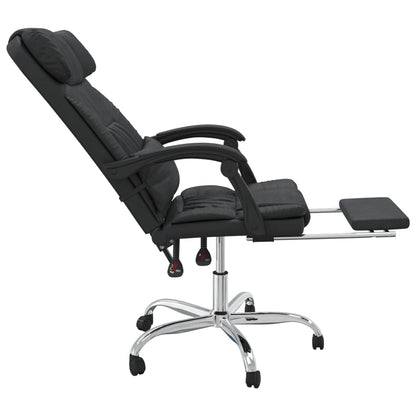 Office chair massage adjustable artificial leather black